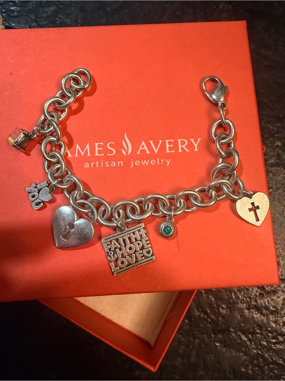 James Avery Sterling Silver Charm Bracelet with charms❣️